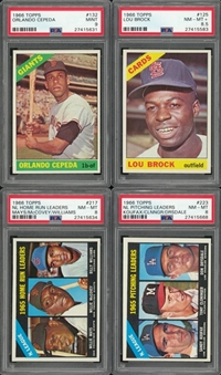 1966 Topps Stars and Hall of Famers PSA-Graded Collection (4 Different)